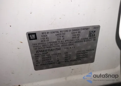 2018 Chevrolet Equinox Premier from USA, damaged, VIN 2GNAXVEV5J6117543